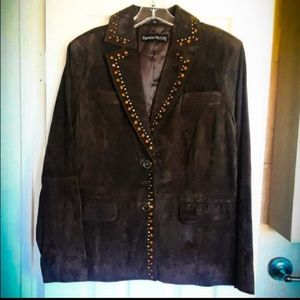 Pamela McCoy ladies cognac suede embellished Blaze